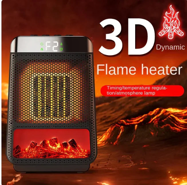 3D electric flame heater